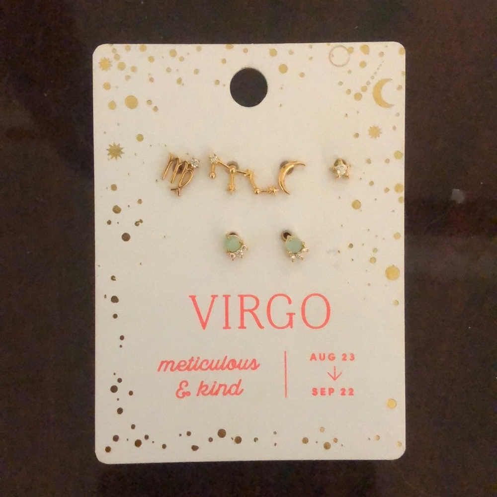 FREE Virgo earrings with purchase!